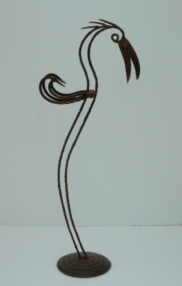 Sculpture intitulée "héron" par Philippe Affagard, Œuvre d'art originale, Métaux