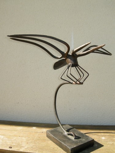 Sculpture titled "scarabee" by Philippe Affagard, Original Artwork, Metals