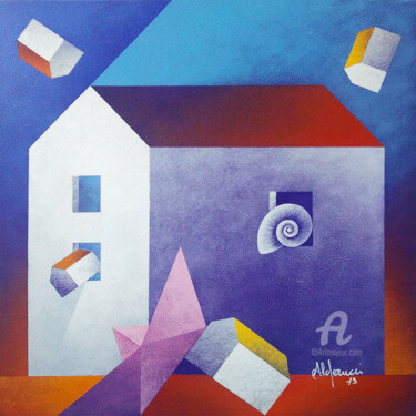 Peinture intitulée "All'alba.jpg" par Corrado Alderucci, Œuvre d'art originale, Acrylique