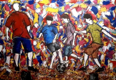 Malerei mit dem Titel "Balizas pequenas" von Corre-Pé Jose Pereira, Original-Kunstwerk, Acryl