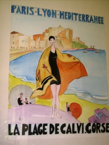 Картина под названием "♥ CALVI Corse ♥  N°…" - Françoise Lanfroy-Rancurel, Подлинное произведение искусства, Акварель