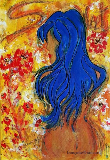 Painting titled "♥ SWEET GIRL ♥ 286NU" by Françoise Lanfroy-Rancurel, Original Artwork, Other