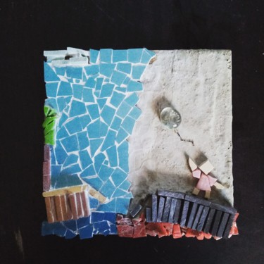 MosaïKons - La petite fille Collages intitulée "MosaïKons - La peti…" par Enzo Cortello (Zollo), Œuvre d'art originale, Mosaïque
