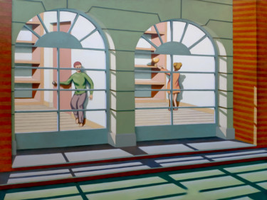 Pintura titulada "Inside the house 2" por Federico Cortese, Obra de arte original, Oleo Montado en Bastidor de camilla de ma…
