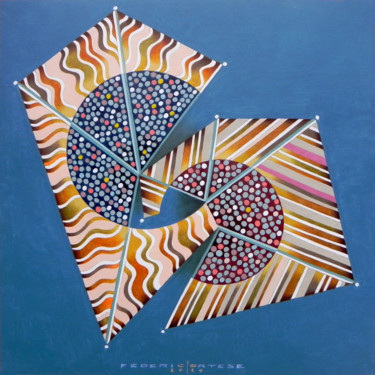 Painting titled "Constellation numbe…" by Federico Cortese, Original Artwork, Oil