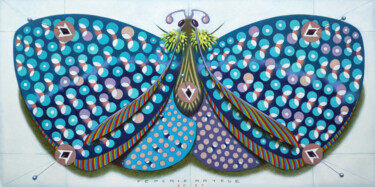 Painting titled "Chromatic butterfly…" by Federico Cortese, Original Artwork, Oil