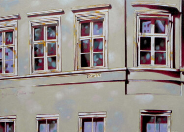 Картина под названием "Kultorvet, Copenagh…" - Federico Cortese, Подлинное произведение искусства, Масло