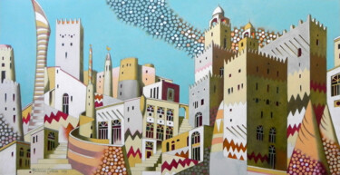 Painting titled "Qatar 2" by Federico Cortese, Original Artwork, Oil