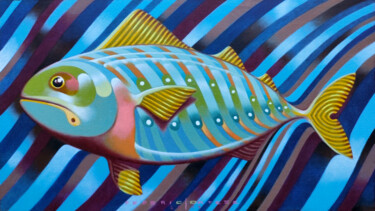 Peinture intitulée "Little fish" par Federico Cortese, Œuvre d'art originale, Huile