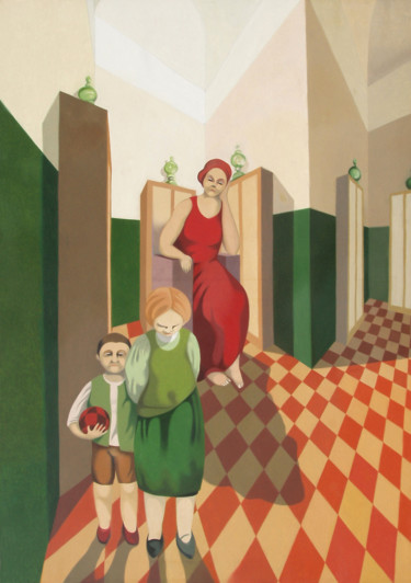 Malerei mit dem Titel "Our mother" von Federico Cortese, Original-Kunstwerk, Öl