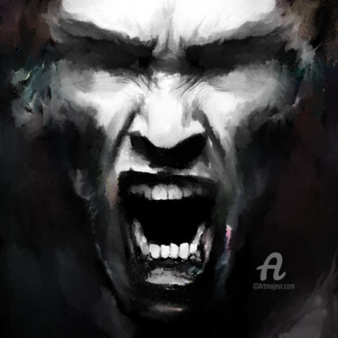Digital Arts titled "Anger" by Cory Foss, Original Artwork, Digital Painting