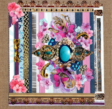 Rosace royale Collages intitulée "Rosace royale" par Coryn, Œuvre d'art originale, Sculpture
