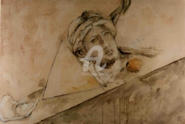 Картина под названием "Atena" - Cosimo Amedeo Eliodoro, Подлинное произведение искусства, Масло