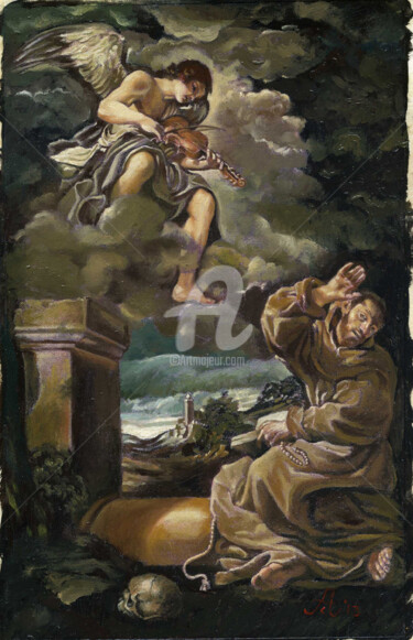 Pittura intitolato "SAN FRANCESCO "LA V…" da Cosimo Amedeo Eliodoro, Opera d'arte originale