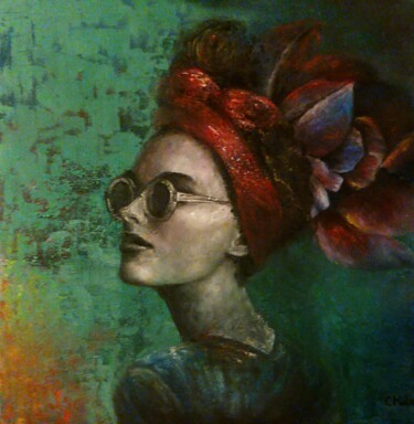 Pintura intitulada "Flowers women" por Coşkun Kula, Obras de arte originais, Óleo