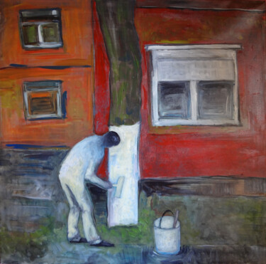 Painting titled "Loneliness of a tre…" by Cosmin Tudor Sirbulescu, Original Artwork, Oil