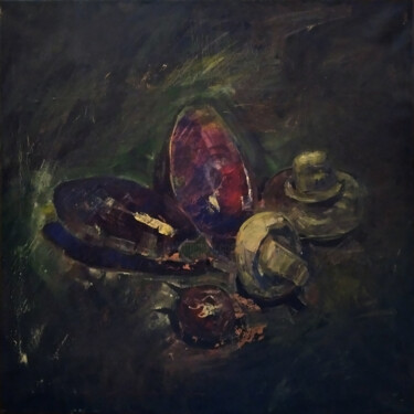 Schilderij getiteld "Still Life #01" door Cosmin Tudor Sirbulescu, Origineel Kunstwerk, Olie