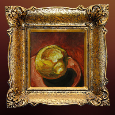 Painting titled "Rotten Apple" by Cosmin Tudor Sirbulescu, Original Artwork, Oil