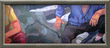 Painting titled "Homeless guys." by Cosmin Tudor Sirbulescu, Original Artwork, Acrylic