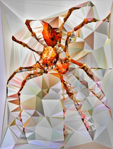 Digitale Kunst mit dem Titel "Spider" von Cosmophonique, Original-Kunstwerk, 2D digitale Arbeit