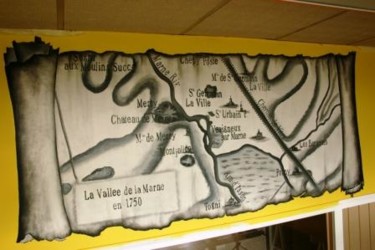 Peinture intitulée "2008-11-Carte de Ca…" par Dominique Cossenet, Œuvre d'art originale