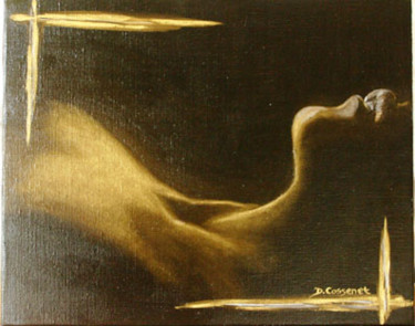 Peinture intitulée "Divine" par Dominique Cossenet, Œuvre d'art originale, Huile