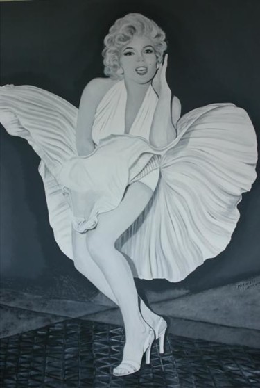 Peinture intitulée "Maryline" par Dominique Cossenet, Œuvre d'art originale, Huile