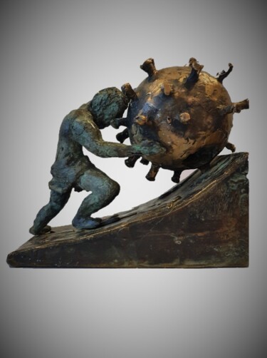 雕塑 标题为“The struggle of Sys…” 由N.C.J. Stam, 原创艺术品, 青铜