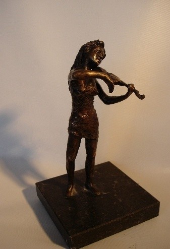 Скульптура под названием "violiste - 1" - N.C.J. Stam, Подлинное произведение искусства, Литьё