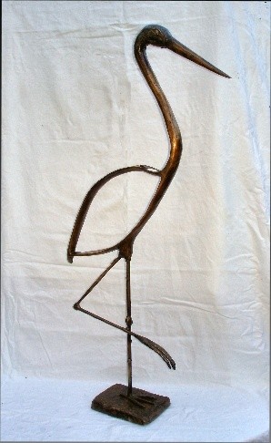 Escultura titulada "stork fantasy" por N.C.J. Stam, Obra de arte original, Fundición