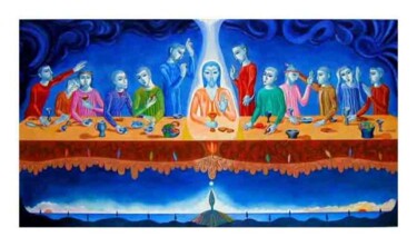 Pittura intitolato "Last Dinner" da Costantino Canonico, Opera d'arte originale