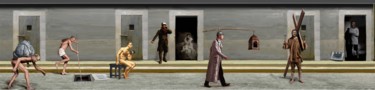 Pittura intitolato "NOSOCOMIO 2 ( L'ORA…" da Costantino Di Renzo, Opera d'arte originale, Olio