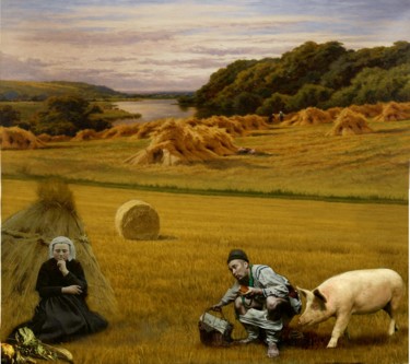 Painting titled "RITORNO DAI CAMPI" by Costantino Di Renzo, Original Artwork, Oil