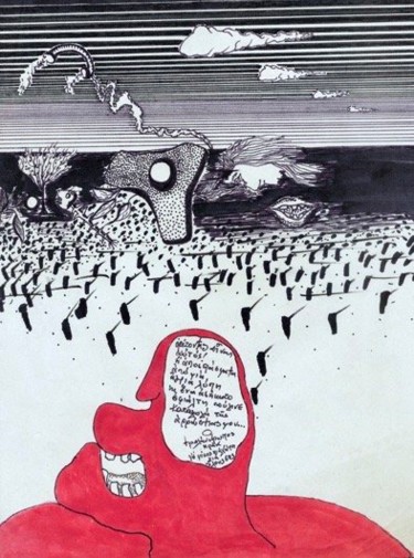 Zeichnungen mit dem Titel "“This is the Horizo…" von Costis Triantafyllou, Original-Kunstwerk, Tinte