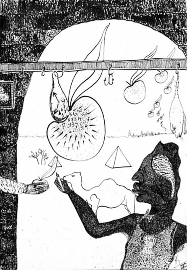 Desenho intitulada "“The shock”" por Costis Triantafyllou, Obras de arte originais, Tinta