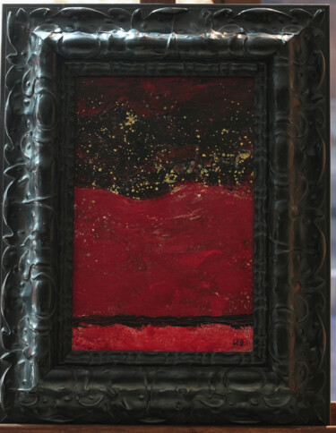 Painting titled "Huile LEO" by Coté Cadres, Original Artwork, Oil Mounted on Wood Stretcher frame