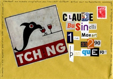 Collages intitulée "Tching" par Alain Cotten, Œuvre d'art originale