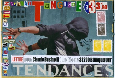 Collages intitulée "Tendances" par Alain Cotten, Œuvre d'art originale