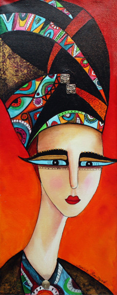 Peinture intitulée "Roxelane, la favori…" par Sylvie Bartczak, Œuvre d'art originale, Huile