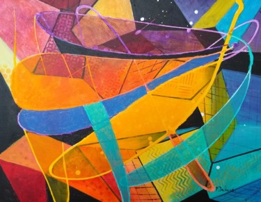 Chamboultou Peinture intitulée "Chamboultou" par Michelle Dechaud, Œuvre d'art originale, Acrylique