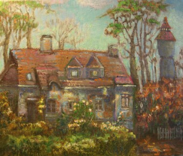 Картина под названием "Старый дом" - Светлана Купче, Подлинное произведение искусства, Масло