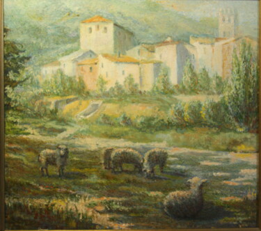 Painting titled "Испания. Бесалу." by Svetlana Kupche, Original Artwork, Oil