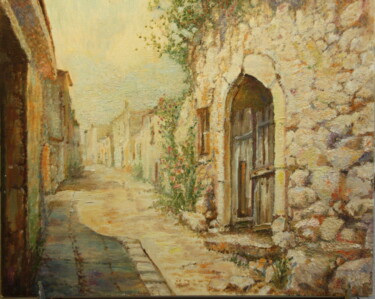Картина под названием "Греческая деревня" - Светлана Купче, Подлинное произведение искусства, Масло