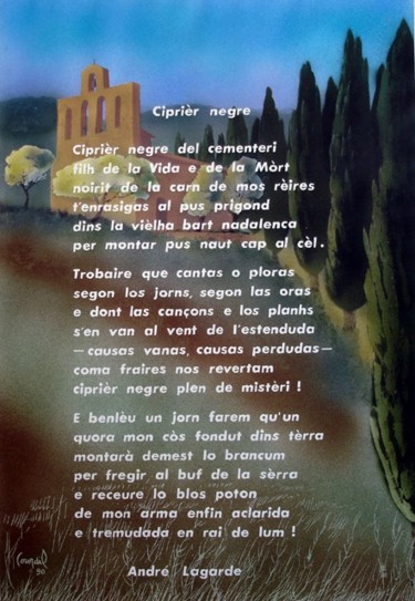 Peinture intitulée "André Lagarde" par Jean-Claude Courdil, Œuvre d'art originale