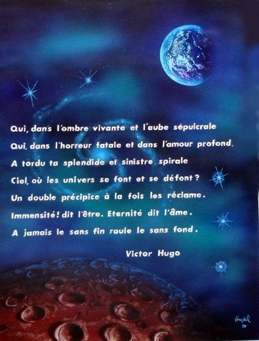 Pintura titulada "Victor Hugo" por Jean-Claude Courdil, Obra de arte original