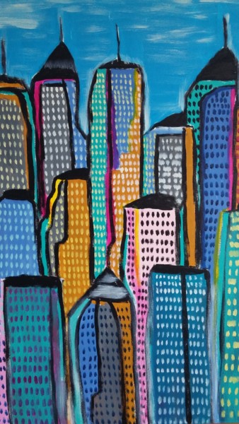 Peinture intitulée "NEW YORK - Série 1" par Courtney Arts, Œuvre d'art originale, Acrylique