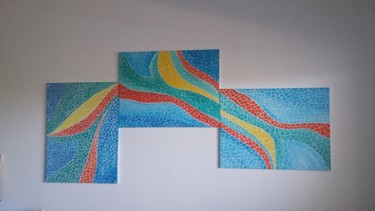Peinture intitulée "Trilogie Mosaiques…" par Courtney Arts, Œuvre d'art originale, Acrylique