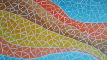 Peinture intitulée "Trilogie Mosaique -…" par Courtney Arts, Œuvre d'art originale, Acrylique