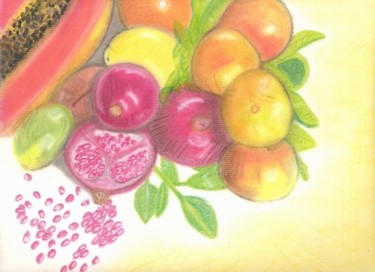 Drawing titled "Fruit" by Courtney Wilde, Original Artwork