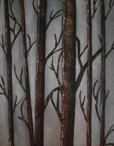 Painting titled "Empty Branches" by Courtney Wilde, Original Artwork